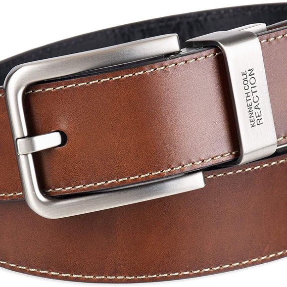 !! - Kenneth Cole REACTION Men's Engraved Logo Belt - Picture 8 of 8